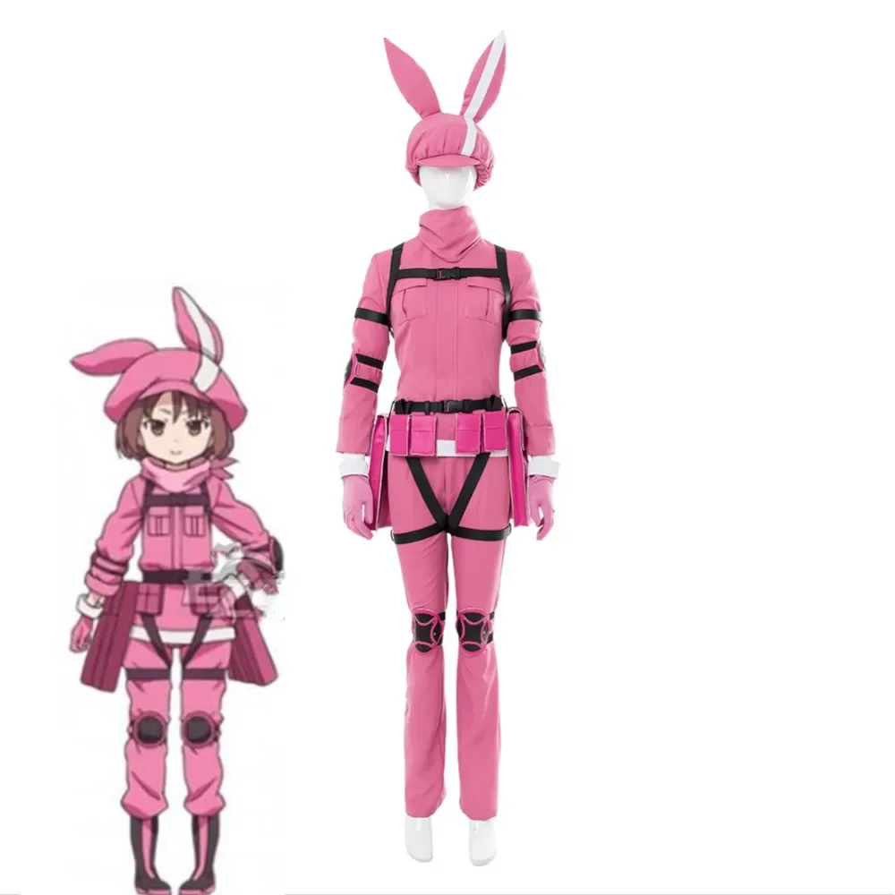 

Sword Art Online Alternative: Gun Gale Online Pink Llenn Kohiruimaki Karen Adult Halloween Party Outfits Plus Size