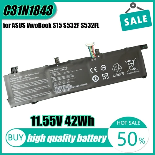 11,55 V 42Wh C31N1843 batería del ordenador portátil para ASUS VivoBook S15 S532F S532FL S432F S432FA S532FA