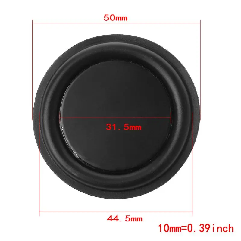 50mm Passive Radiator Subwoofer Speaker Vibration Membrane Bass Rubber Woofers Enhancing the Bass Audio Accessories 896C