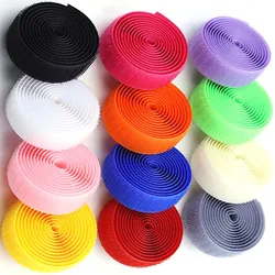 2Meters 20mm Colorful Hook and Loop Strap Non-Adhesive Hook and Loop Fastener Tape for DIY Clothing Sewing Craft Accessories