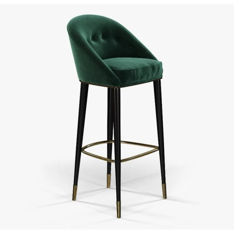 

Modern simple solid wood bar chair