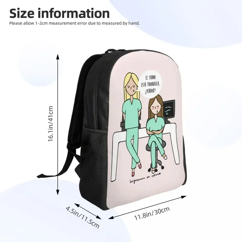 Customized Nurse In Trouble Doctor Nurse Medical Backpacks Men Women Fashion Bookbag for School College Bags