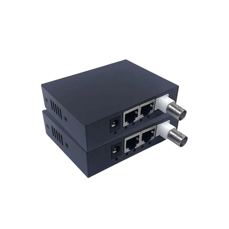 Imagem -03 - Coaxia Transmissão Bnc para Rj45 Porto ip Extensor Cctv hd ip Vídeo Extensor Eoc Ethernet Coaxia Extensor 500m Par 10 100m ip