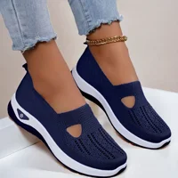 Summer Breathable Non-slip Soft Sole Elderly Shoe Women's Casual Shoes Middle-aged and Elderly Walking Flat Shoes Fo Women 2