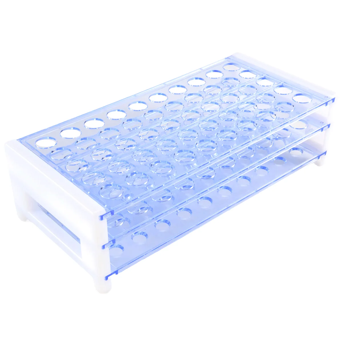 

Plastic Test Tube Stand Bracket Rack for 12-13MM Test Tubes 50 Hole Positions