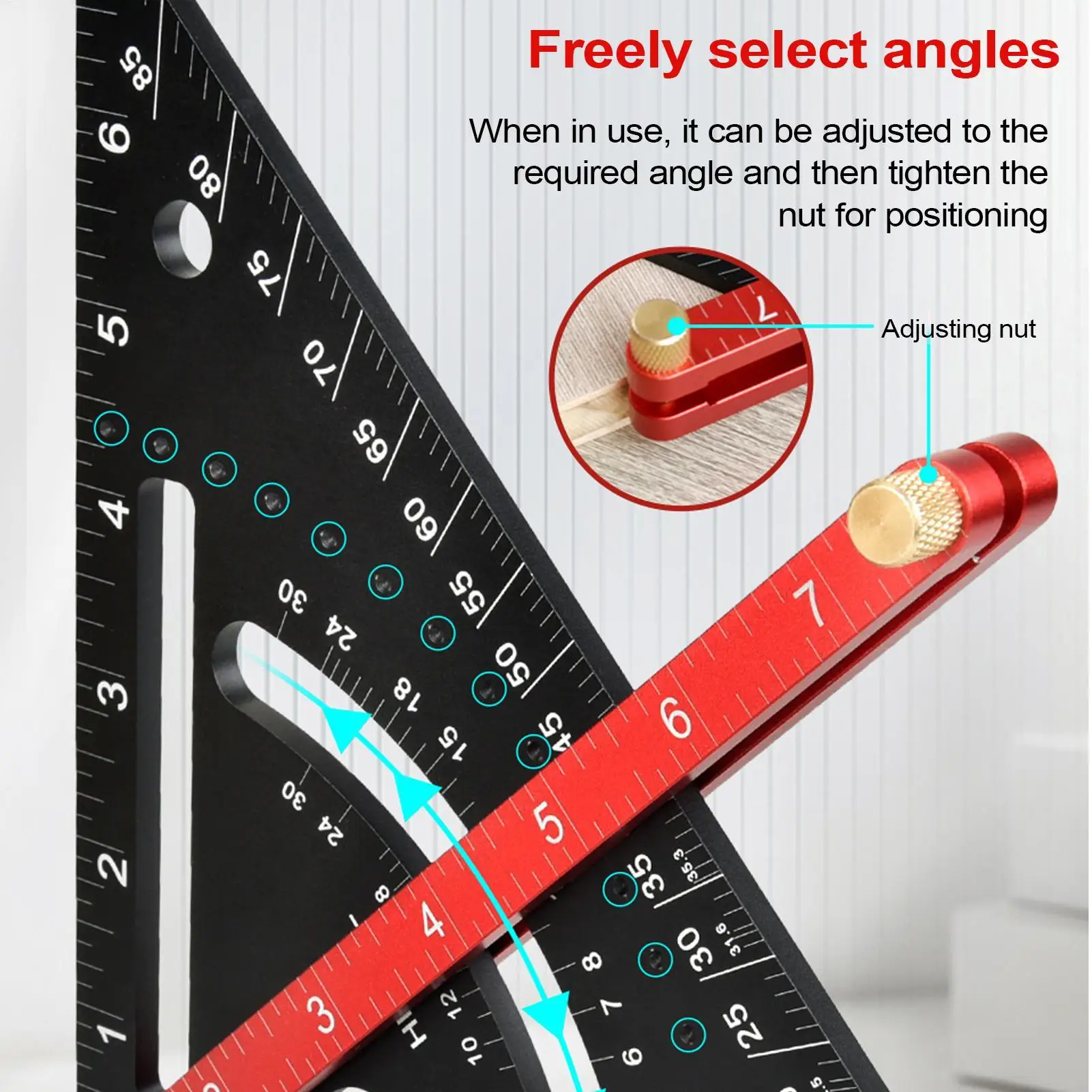 Aluminum Carpenter Square Woodworking Rafter Framing Square Aluminum Alloy Carpentry Triangle Ruler For Framing Layout Home