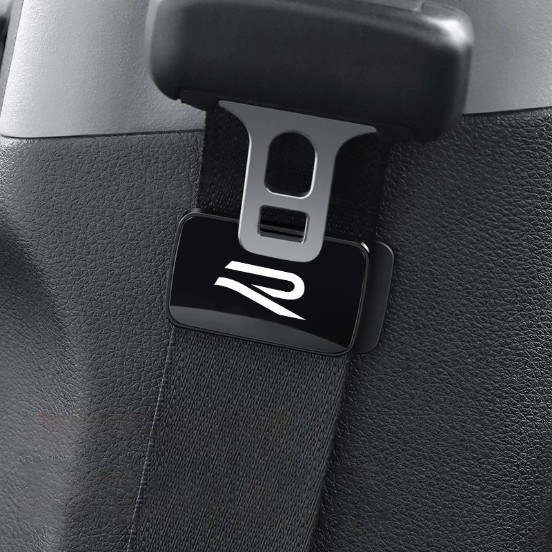 1PC Magnetic Car Styling Supplies Seat Belt Holder Stabilizer New R Logo For VW Volkswagen Golf 8 MK8 Auto Interior Accessories