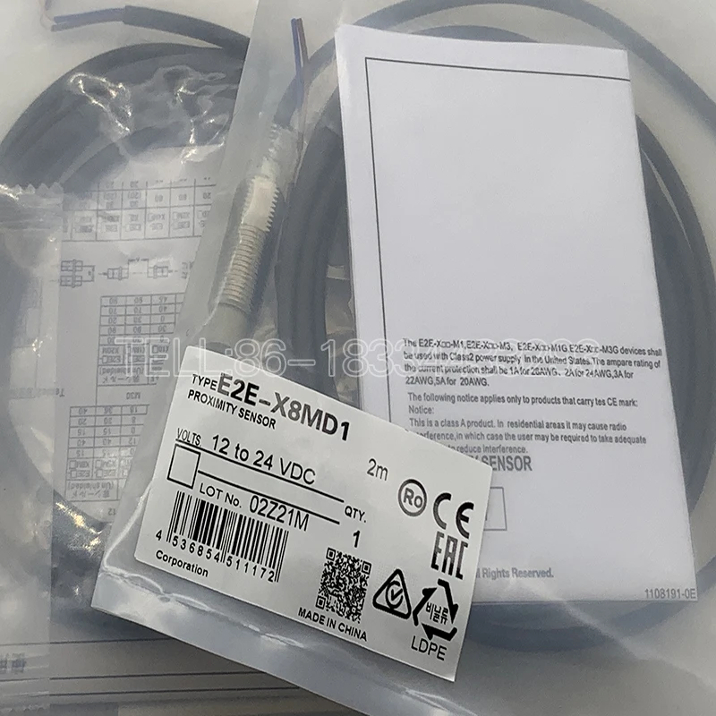 Nuevo Sensor de proximidad inductivo Original E2E-X8MD1-M1GJ E2E-X8MD1-M1TGJ E2E-X8MD1-M1GJ-Z un año de garantía