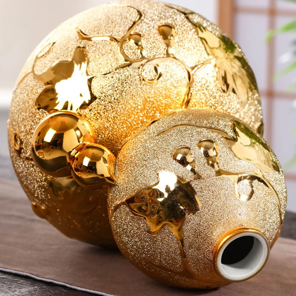 

Wine Gourd Ceramic Jug Large Capacity Wine Holder Container for Home Bar Whiskey Spirits Decorative Liquor Bottle