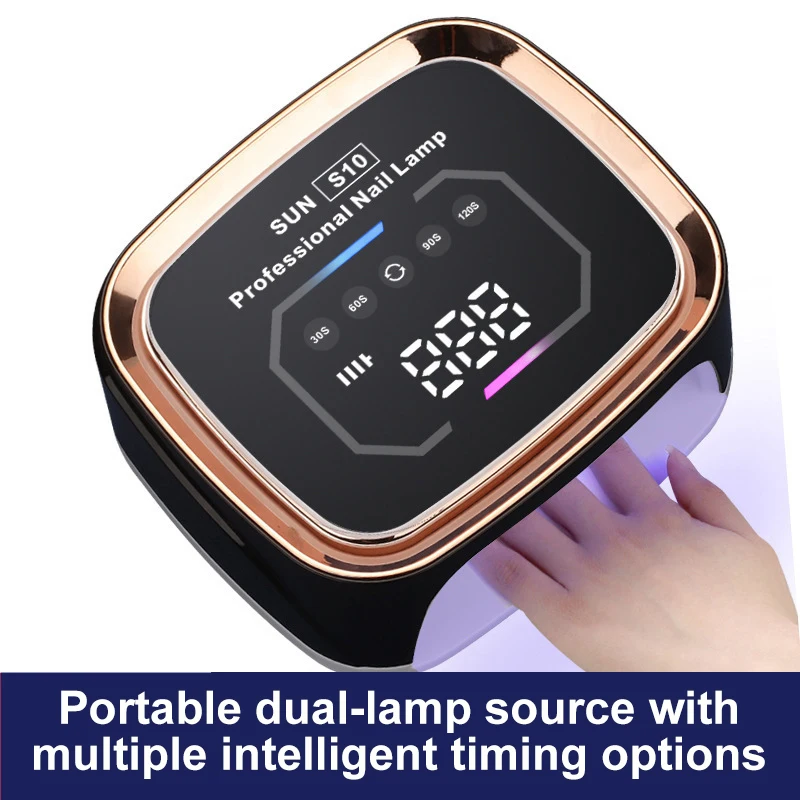 مصباح أظافر جل احترافي للأشعة فوق البنفسجية قابل لإعادة الشحن 168 وات Sun L10 معالجة سريعة لصالونات التجميل المنزلية