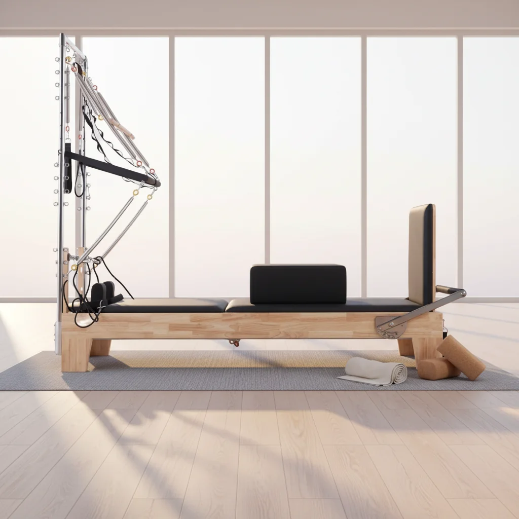 

Preferred Oak Wood Pilates Core Bed Two-in-One Set Durable Studio Adjustable Yoga Training Equipment for Body Health