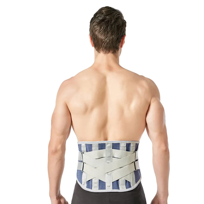 Disc Herniation Lumbar Back Support Belt Orthopedic Waist Support Brace with Removable Double Pull Strap Pads And Steel Splints