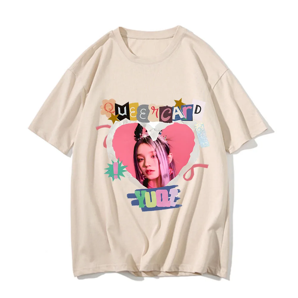 GIDLE I Am et Shirt ملابس مجموعة ، تي شيرت بأكمام قصيرة ، محايد إلى المراوح ، تيشيرتات الموضة ، G MIYEON YUQI ، #3