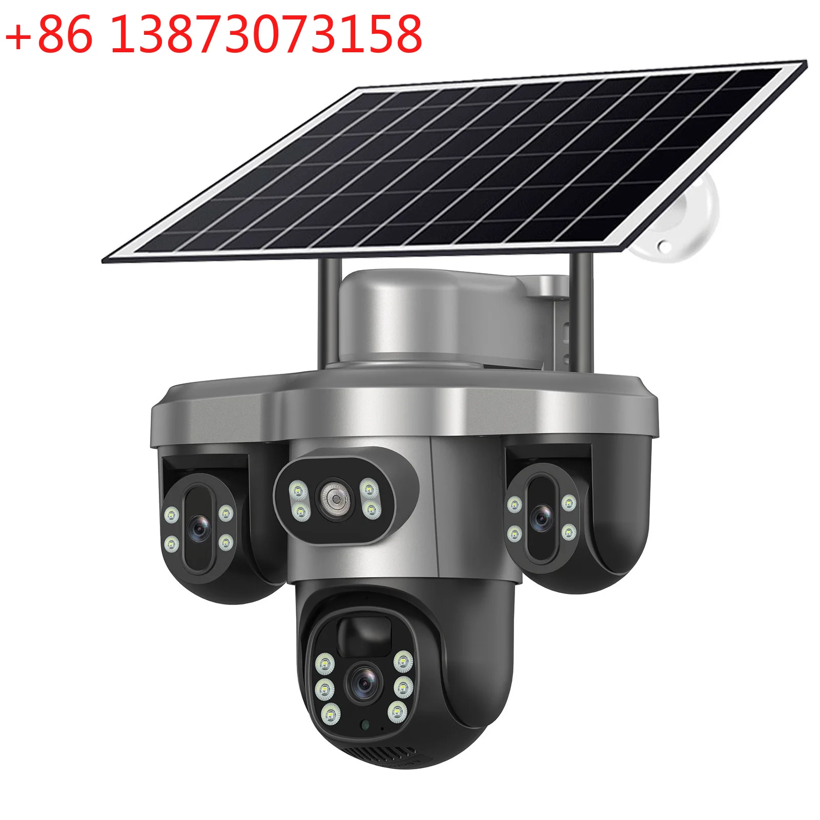 V380 solar camera 4G three-eye three-screen low-power battery wireless monitor security camera