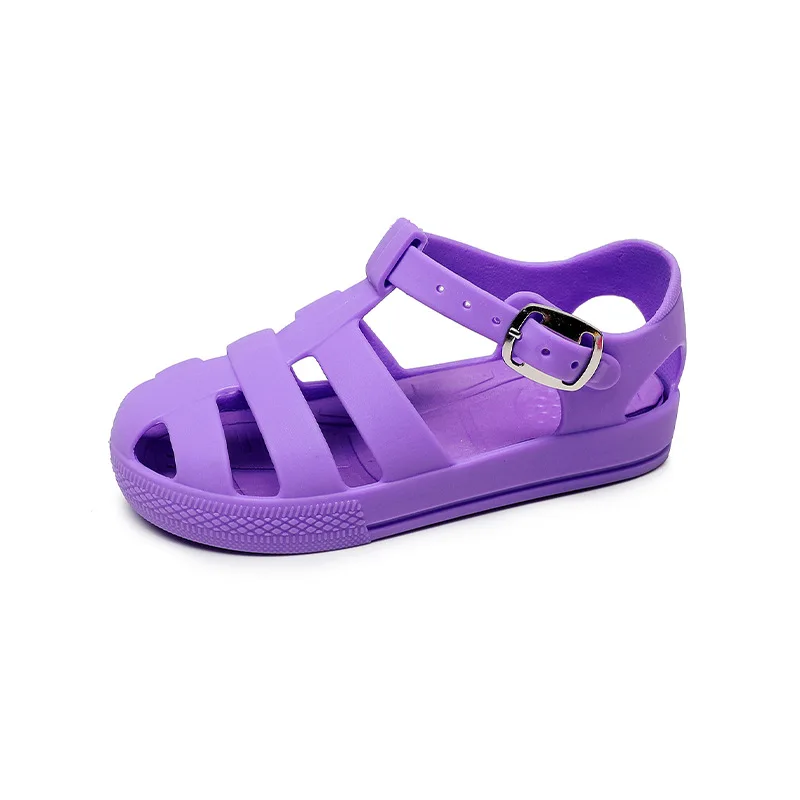 босоножк Summer Child Sandals for Girl Boy Toddler Kid Shoe Soft Non-slip Princess Shoe Candy Color Hollow Out Casual Sandals