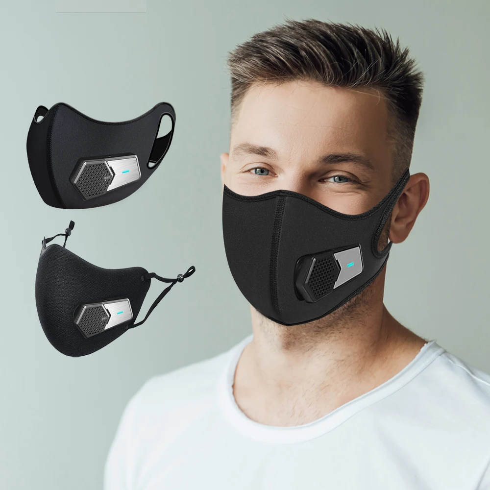 FashionElectric Fresh Air Kn95 Respirator Mask with Fan,Wearable Air Purifier Mask,Replaceable Filter Respirator,For Dust Work
