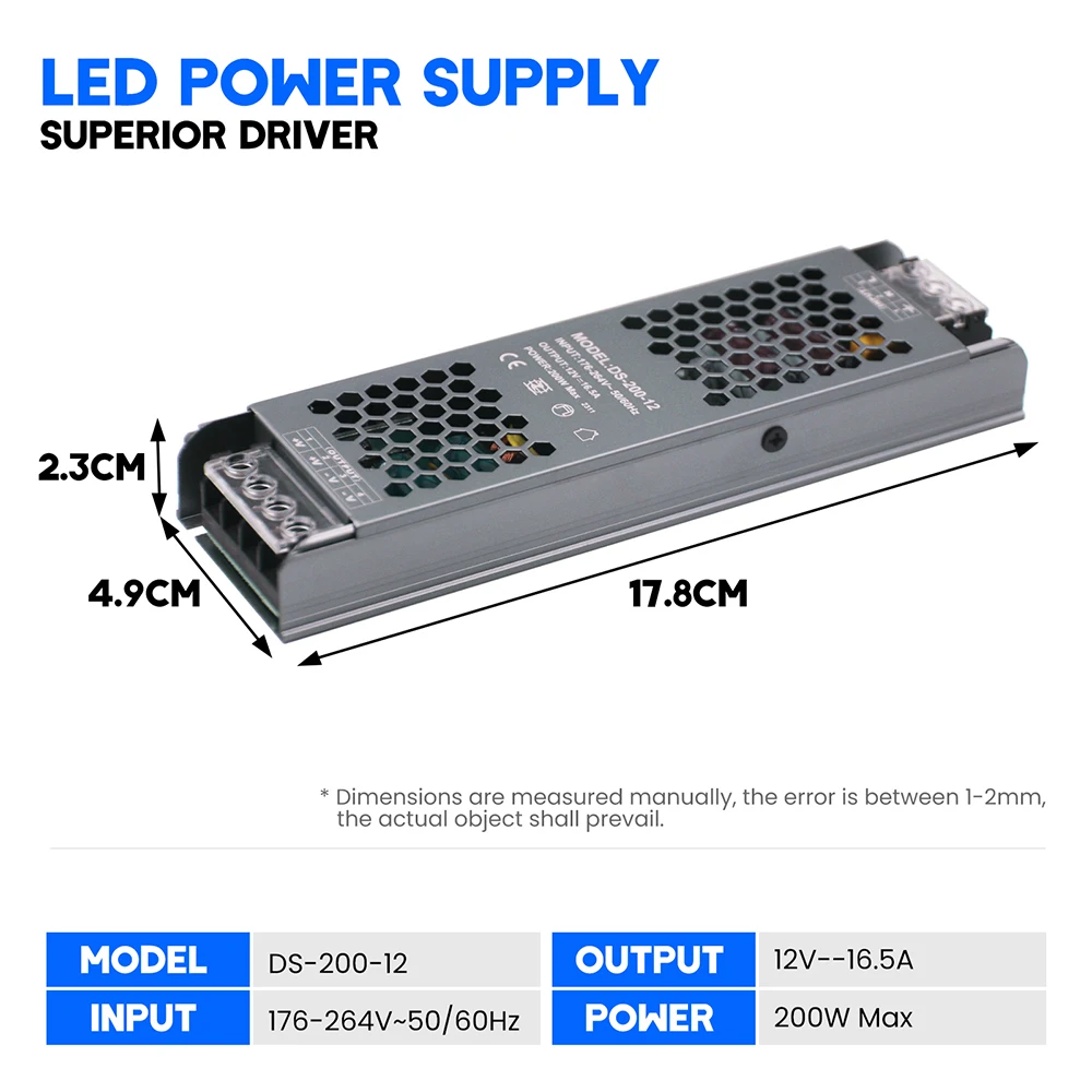 NONE 12V 24V 60W 100W 150W 200W 300W 400W Transformator Netzteil 110V 220V 230V AC auf 12 24 Volt DC LED Streifen Glühbirne LED Treiber 5