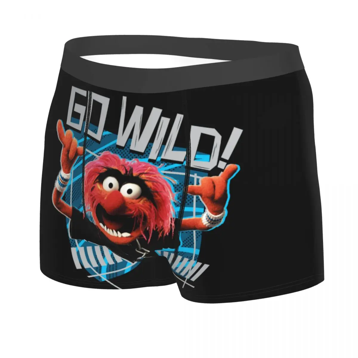 Custom Muppets Animal Go Wild Boxer Shorts For Men 3D Print Anime Cartoon Underwear Panties Briefs Soft Underpants