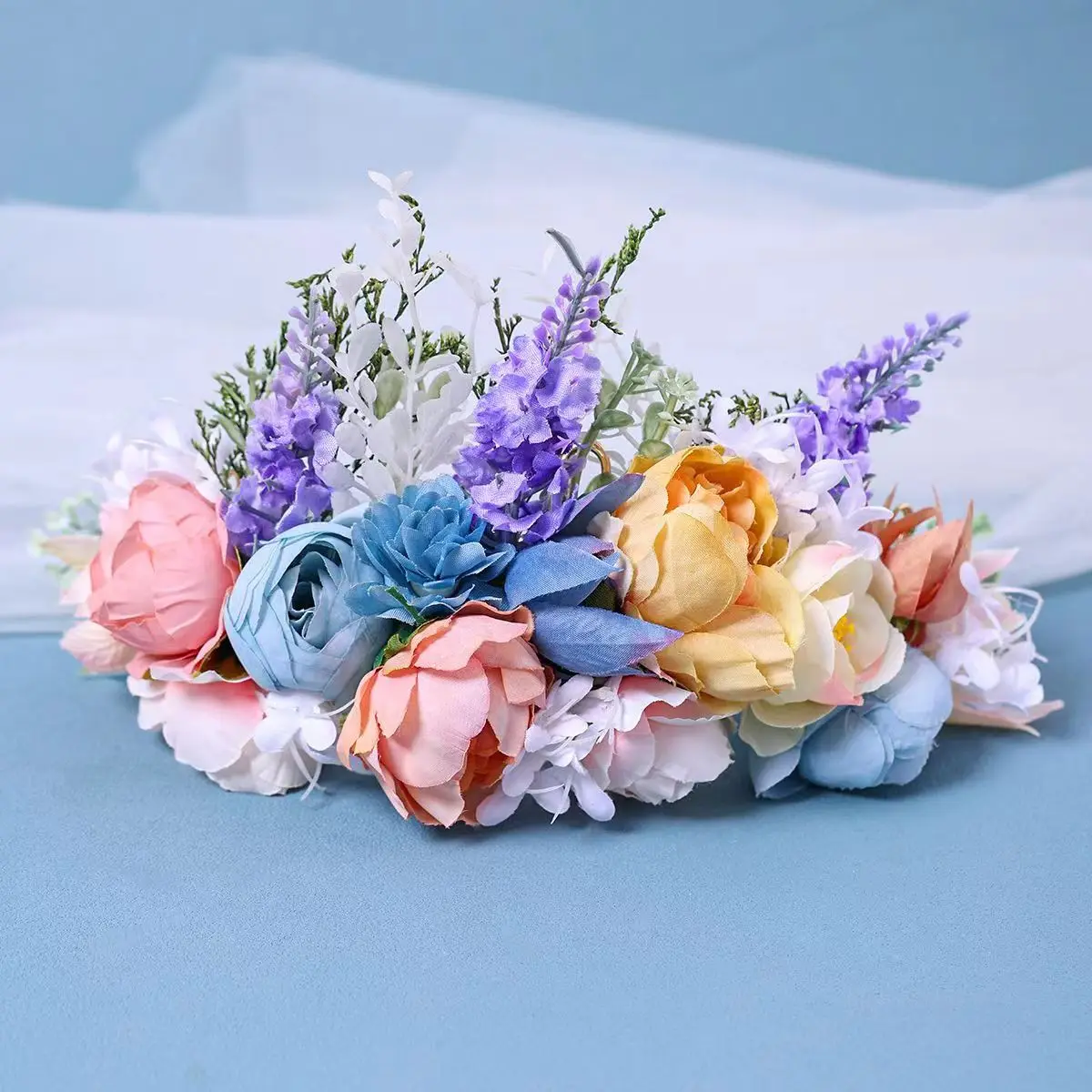 Copricapo da sposa cerchietto per capelli decorato con fiori e adatto per la festa di compleanno delle donne puntelli fotografici sposa damigella