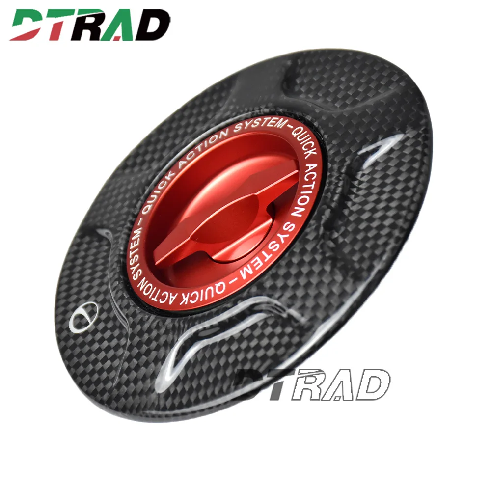 ل DUCATI Panigale/Streetfighter V4 V2 2025 2026 ألياف الكربون الإفراج السريع الوقود حشو قبعات دراجة نارية بدون مفتاح غطاء خزان البنزين