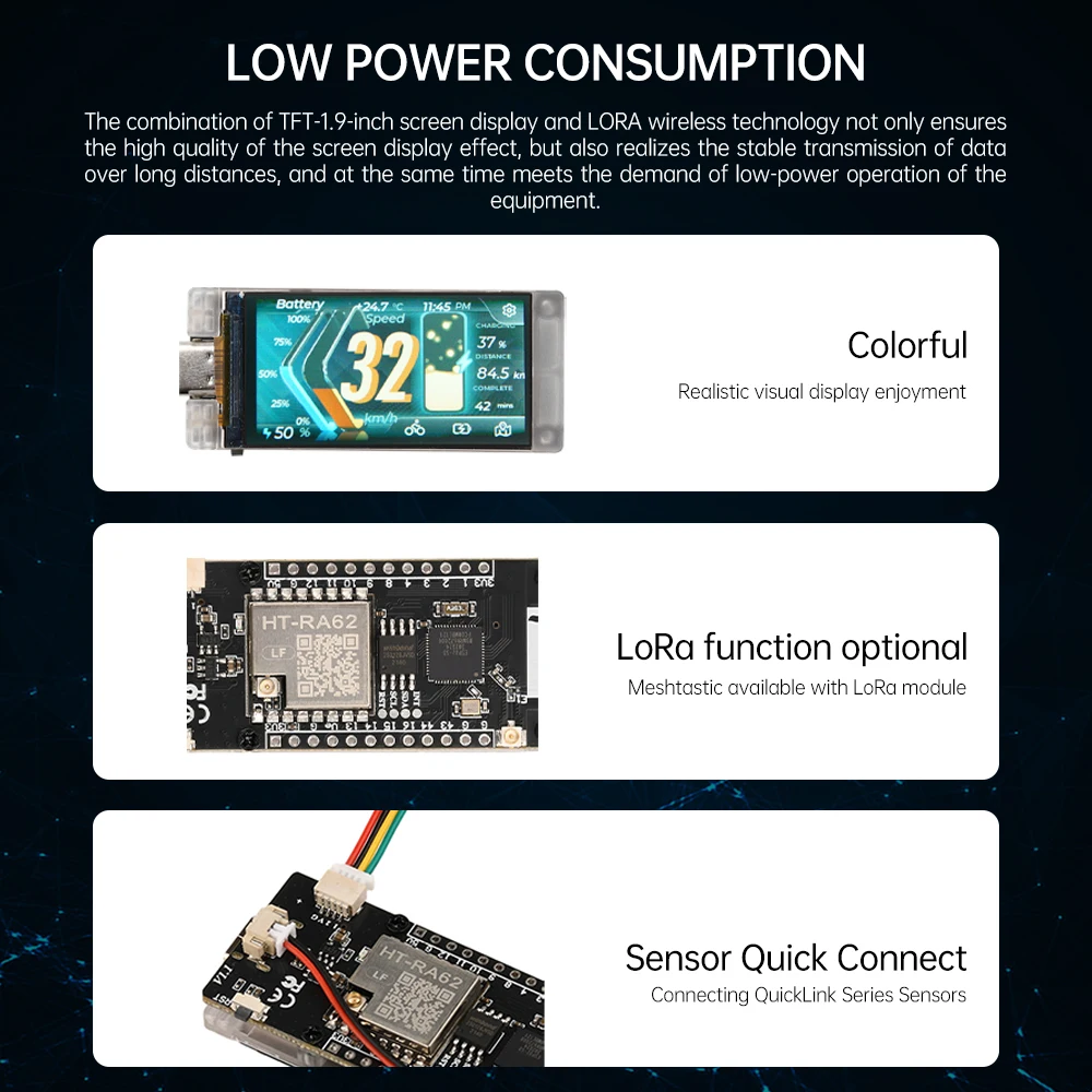 Esp32-S3-R8 protokół Lorawan BT płytka rozwojowa Wifi z 1.9-calowym modułem Tft Ht-Vmt190 dla Arduino Micropython