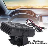 Portable Solar Power Panel Car Heater 30W Car Solar Panel Charger with Heater for Drying and Heating, Windshield Defogger
