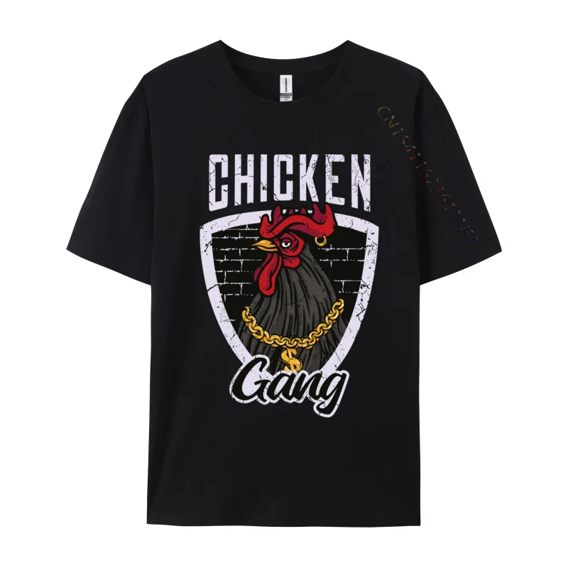 Chicken Gang Chicken Eggs Fun Premium Cotton Printed Luxury Designer T-Shirts 2024 Fashion Men's Tshirts Printed Normal Tees