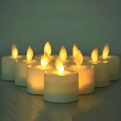 Vela electrónica sin llama para el hogar, paquete de 6 luces LED votivas para bailar, mecha móvil, decoración de fiesta de boda, color ámbar