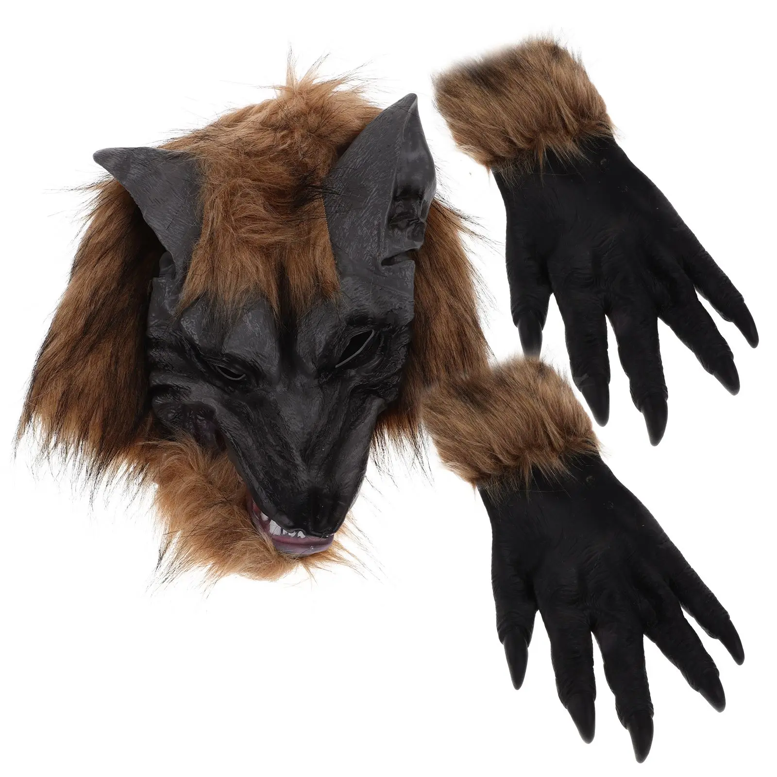 

1 Set Adult Werewolf Costume Party Mask Halloween Simulation Animal Headwear Costume Wolf Face Masks Cosplay Masquerade Mask