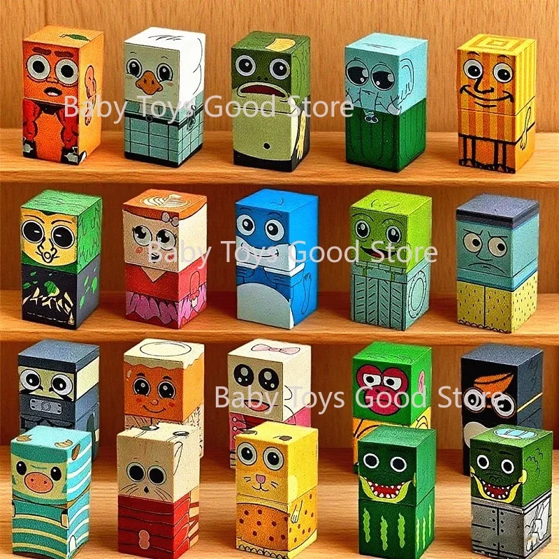 مكعبات بناء مغناطيسية ذات طابع AI، مكعبات بناء تجميع تونغ تونغ سافر، مكعبات بناء شخصية، لعبة الطاولة