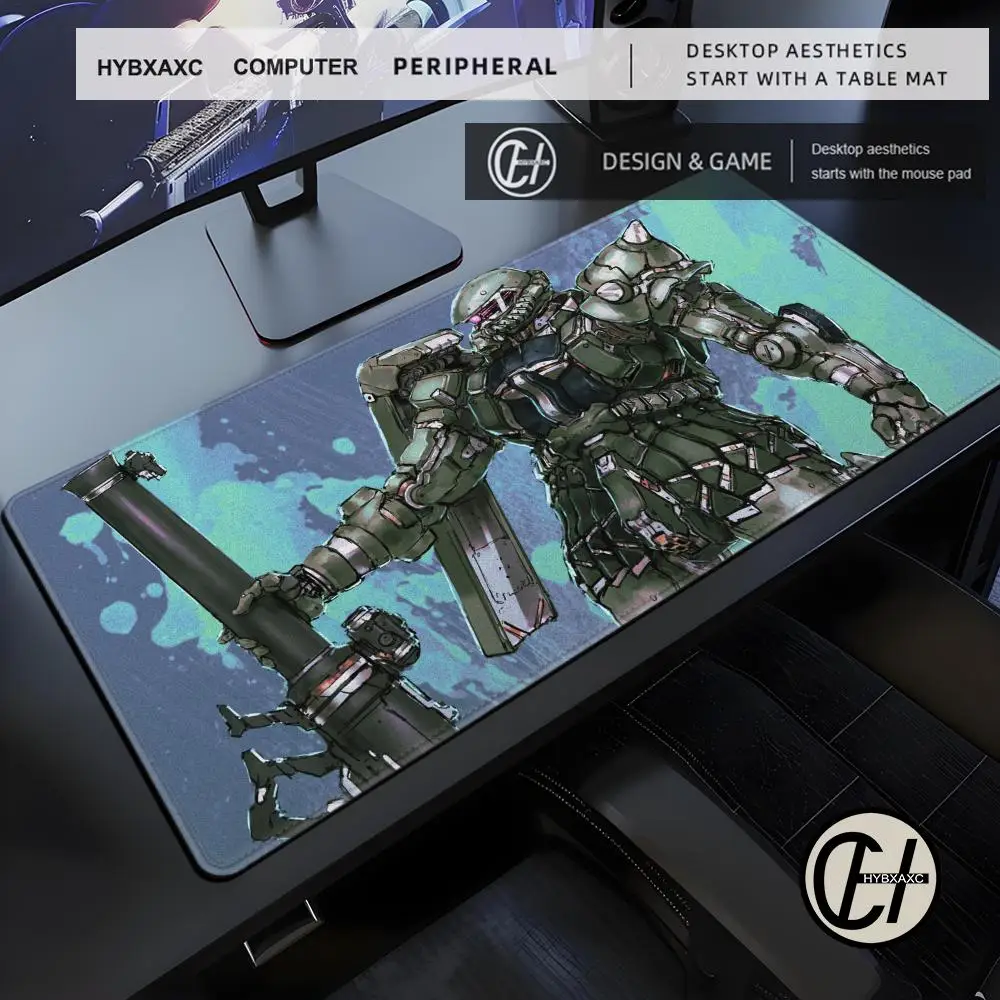 M-Mechanical Warrior Gundam Zaku II Mouse pad big e-sports game player mouse pad laptop non-slip mat coaster PC Anime Mousepad