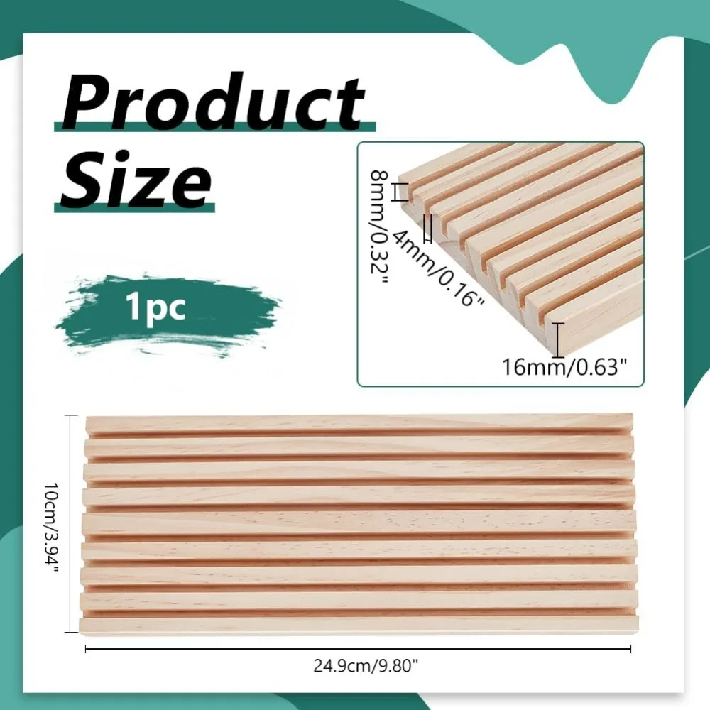 8-Slot Wooden Ruler Organizer Quilting Ruler Storage Rack Ruler Stand for Quilting Rulers 4mm Grid Ruler Holder for Sewing kit