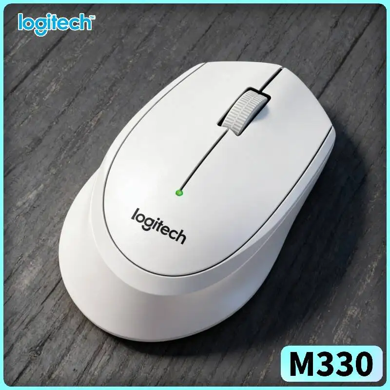 

Беспроводная эргономичная мышь Logitech M330 с бесшумными кнопками, оптическим отслеживанием 2,4 ГГц и плавным скольжением для Mac, Windows, Chromebook, ПК