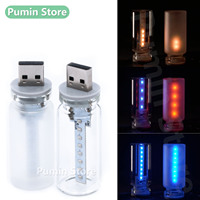 LED USB bulb car Atmosphere lights night light DC5V touch adjustable 7 modes color ambient light For Camping notebook portable