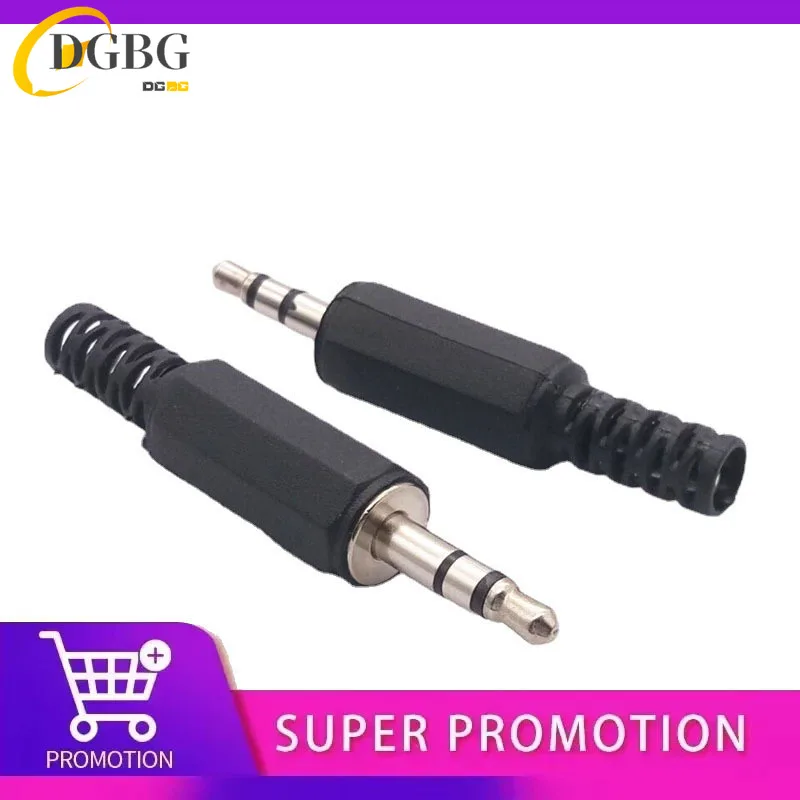5Pcs/lot 3.5mm Black Plastic Housing Audio Jack Plug Headphone Connector Discount