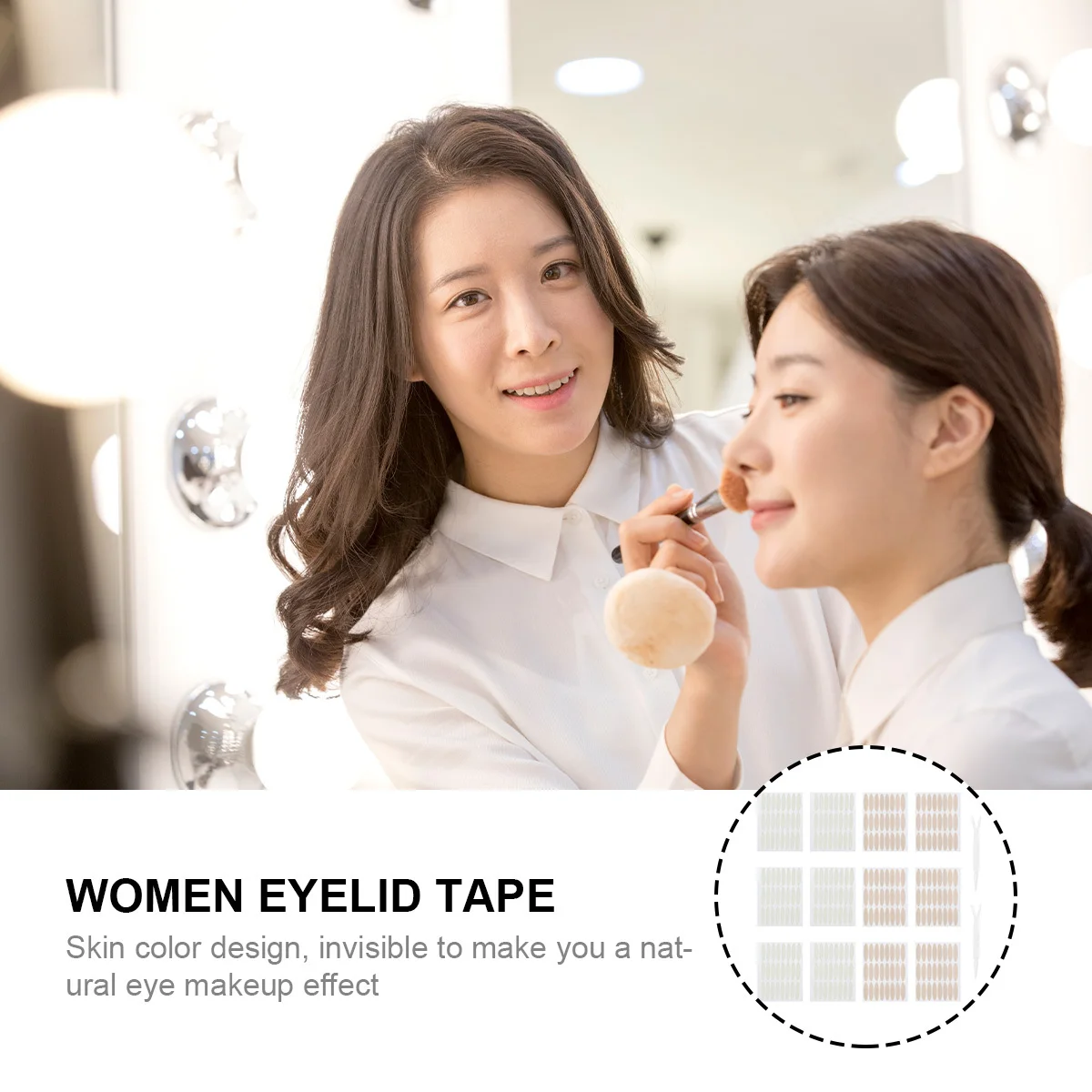 이중 눈꺼풀 테이프 섬유 프리미엄 스킨 컬러 보이지 않는 눈꺼풀 스티커 접착제 자연스러운 룩 메이크업 도구 여성용 뷰티 케어