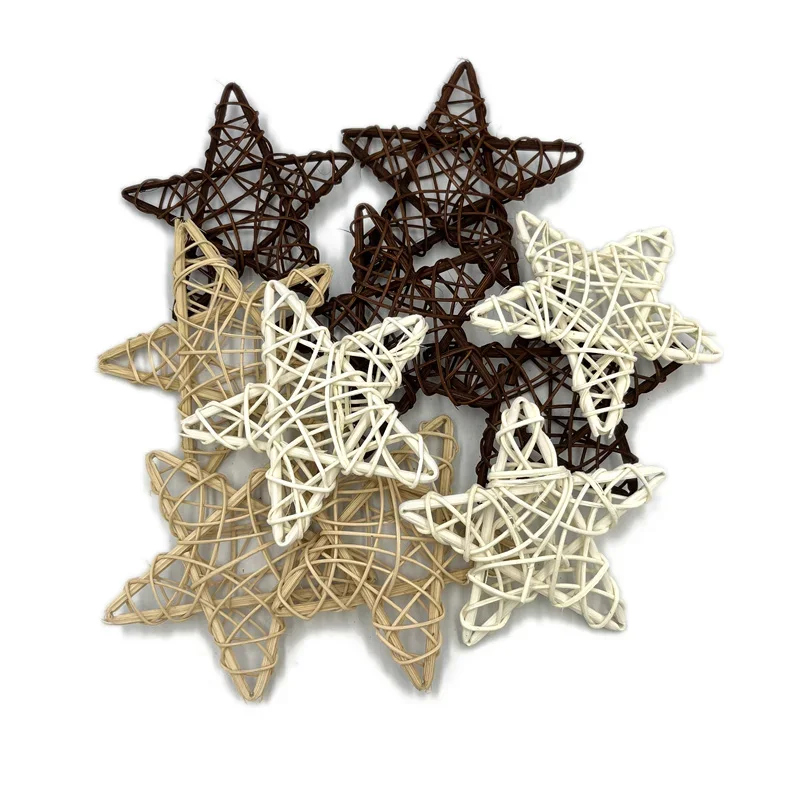 

10pcs 6cm Rattan Garland Christmas Decor Summer Home Decor Grapevine Wreath Garland Rustic Star Wreath Vine Wreath Base Star