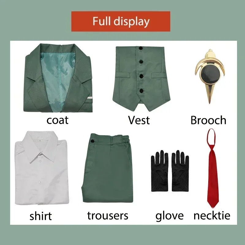 أزياء الرسوم المتحركة Spy Family Loid Forger التأثيرية، بدلة رجالية، قميص أبيض، زي لعب الأدوار عالي الجودة، هجوم على العمالقة