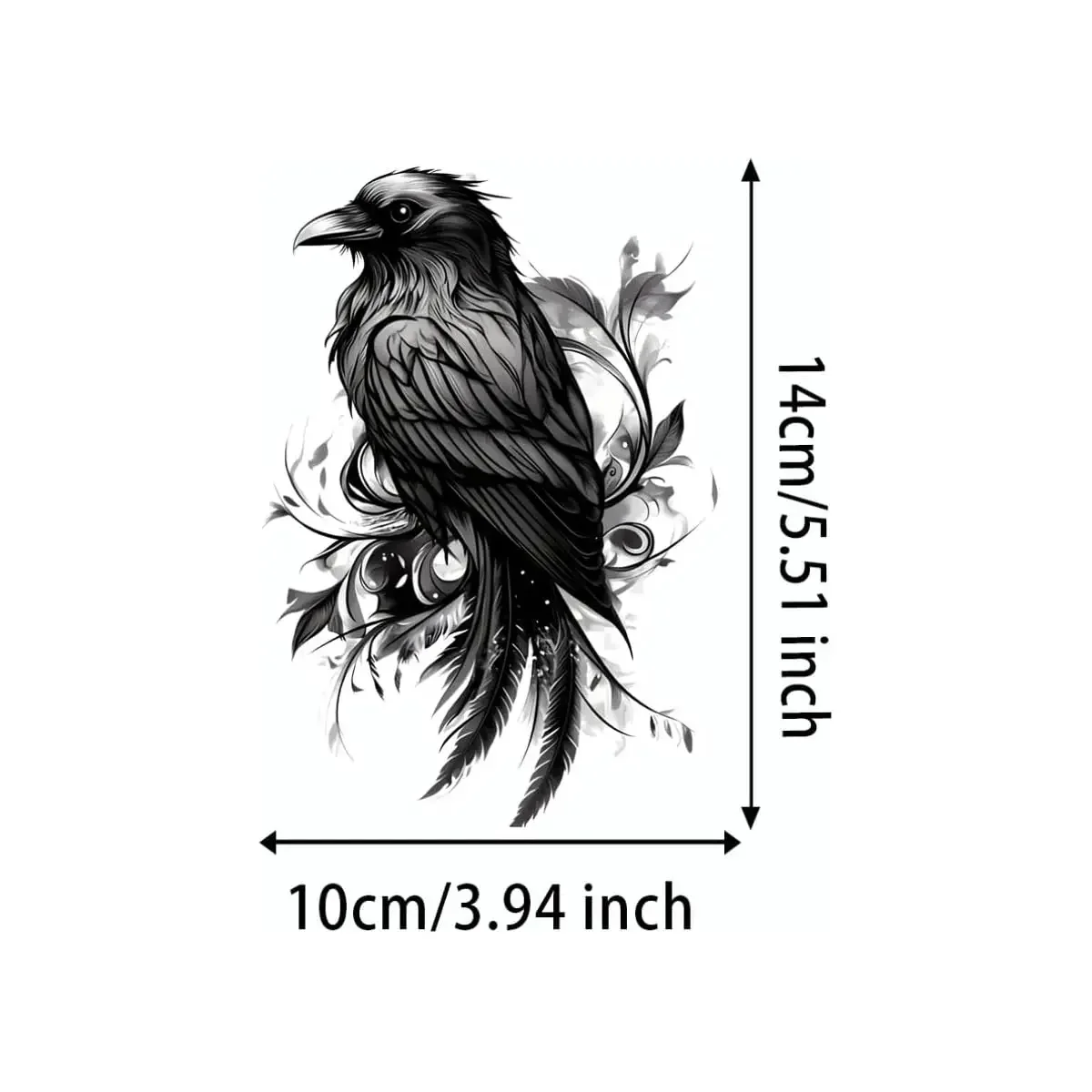 

1 шт. крутая готическая наклейка с тематической птицей, уникальная наклейка для персонализации ваших принадлежностей с загадочной атмосферой