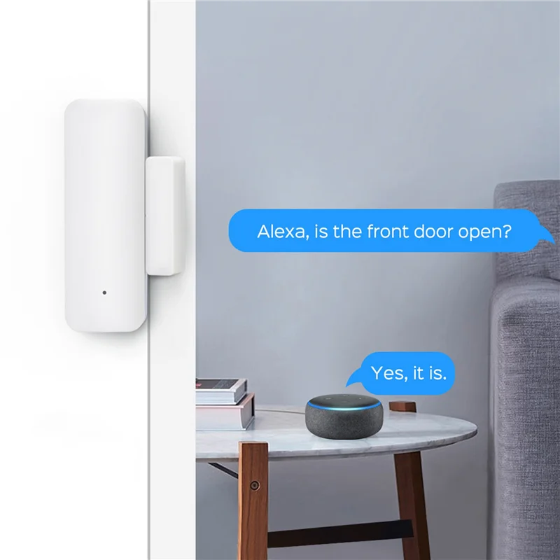 B44C 2X TUYA Zigbee 3.0 Smart Window Door Sensor Zigbee 3.0 Wireless Connection For Smart Echo Hub Smartlife App