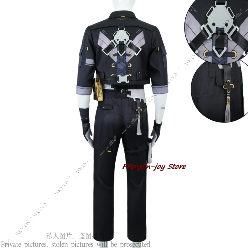 Rover Wuthering Waves Cosplay Kostuum Pruik Mannelijk Uniform Hoofdpersonage Resonator Ketting Halloween Party Vrouwen Mannen Rekwisieten