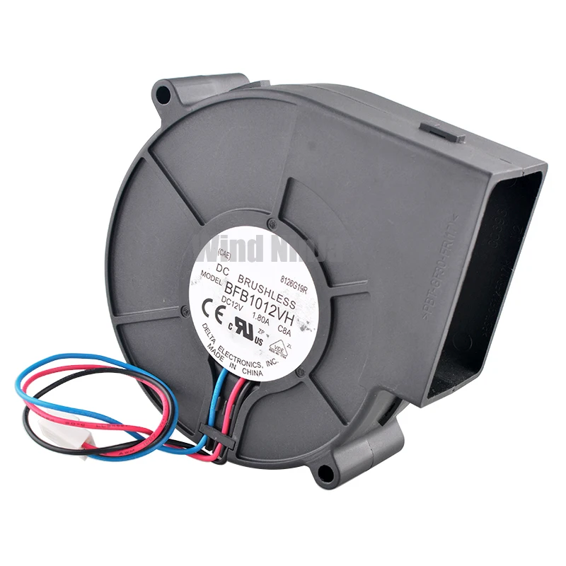 (2pcs) BFB1012VH 97mm High Speed Centrifugal Blower Fan 9.7cm X 94mm X 33mm DC12V 1.80A 4500rpm Cooling Fan for Server Cabinets