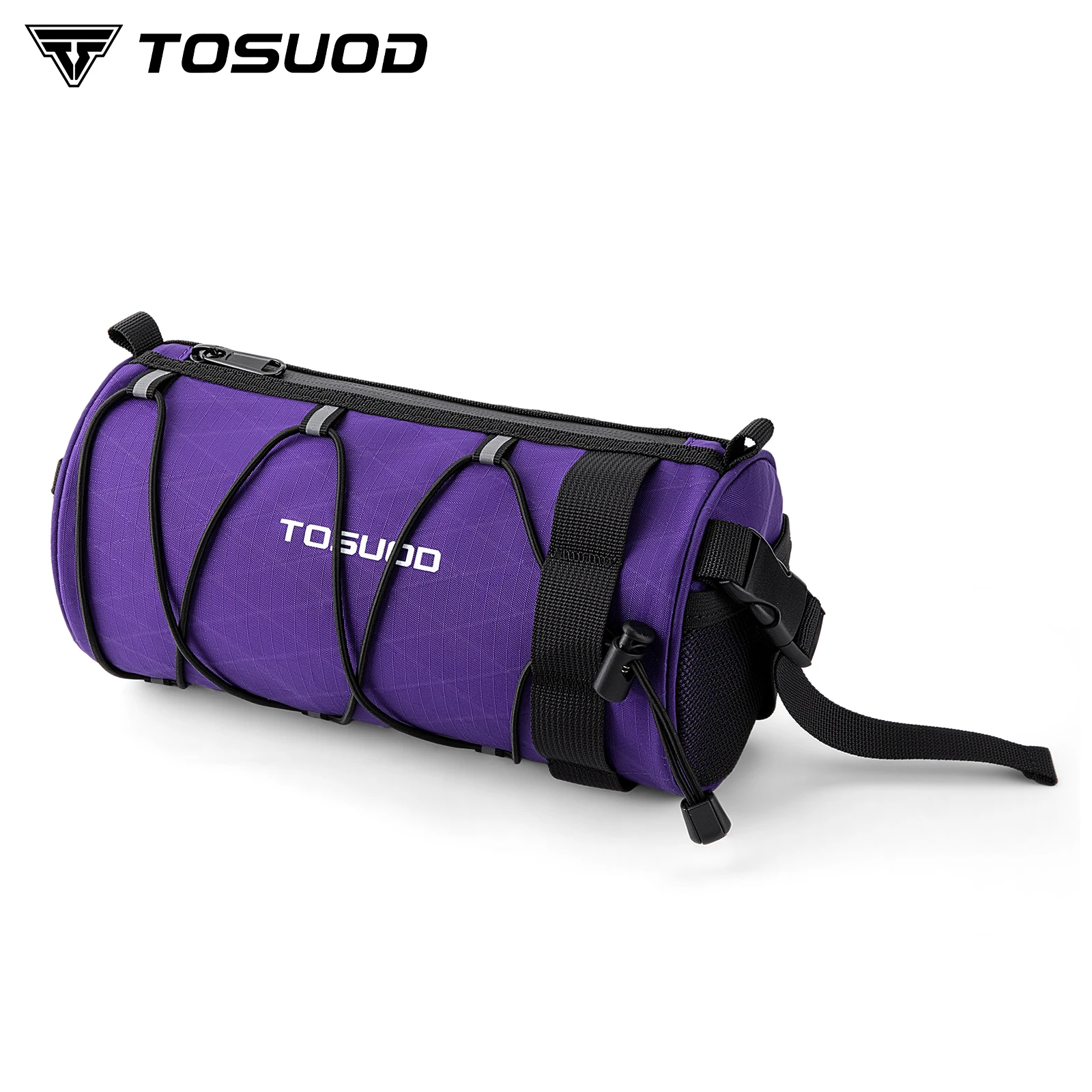 TOSUOD Cylindrical Bike Handlebar Bag Water Resistant Bicycle Front Storage Bag Multifunctional Portable Cycling Hand Bag