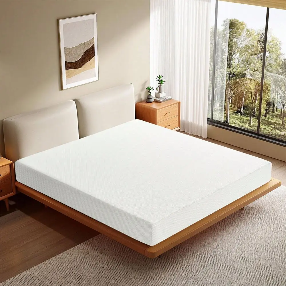 Cool Breathable Green Tea Comfortable Gel Memory Foam Bed Mattress Pressure Relief Soft Cover Washable Perfect Sleep Without Pa