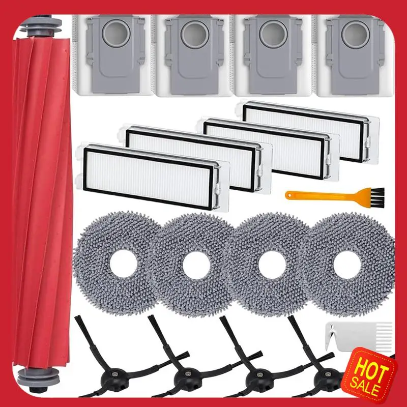 

1Set Replacement Parts For Roborock Q Revo Vacuum Cleaner, Replacement Parts Set For Roborock P10 Robots, Main Brush,Dust Bags
