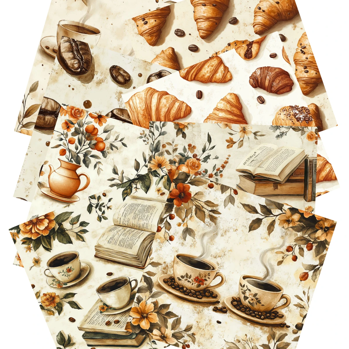 24 lembar ukuran 6 inci antik  - Coffee Tea Journal ulasan dan harga