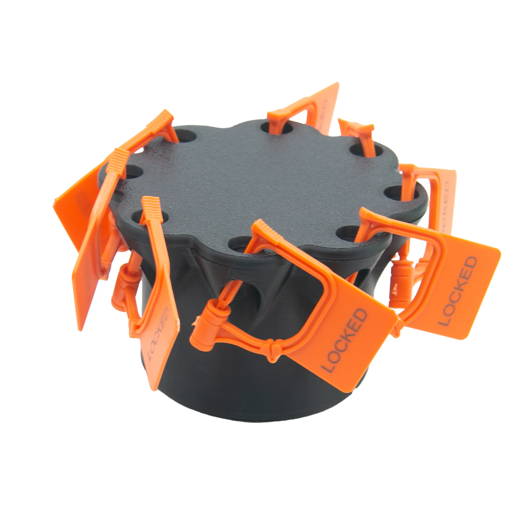 กล่องใส่กุญแจล็อคแบบมีสายรัด ขนาดใหญ่ พร้อมแผ่นล็อคสี่ชิ้น