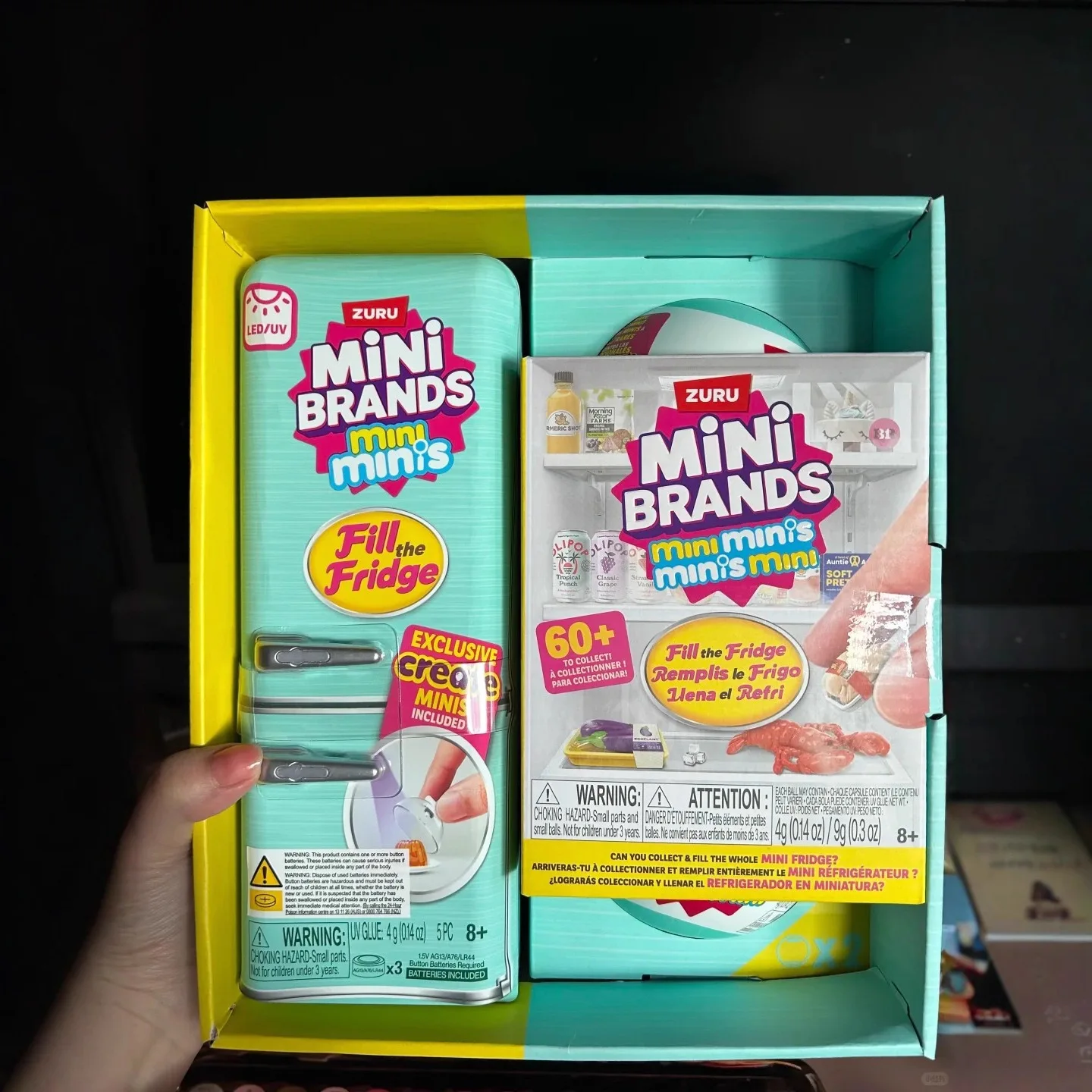 Mini Frigorifero Sorpresa con Miniature di Cibo, Scatola Misteriosa, Giocattolo da Collezione, Ornamenti, Regalo per Bambini