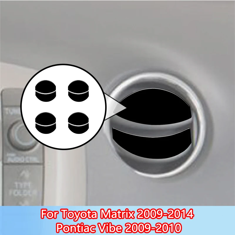 Deska rozdzielcza Lewe i prawe środkowe otwory wentylacyjne Zupełnie nowa naklejka ABS Gloss Black do Toyota Matrix 2009-2014 Pontiac Vibe 2009 2010