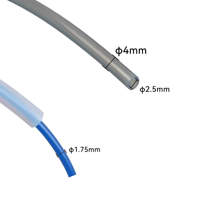 ل بامبو مختبر Ptfe أنبوب 2.5 مللي متر 4 مللي متر P1S P1P AMS A1 طابعة ثلاثية الأبعاد صغيرة تفلونتو الأنابيب X1C بامبولاب Ptfe موصل أبيض رمادي AMS LITE